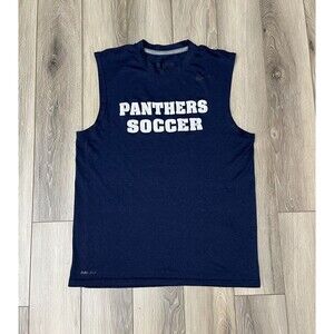 Nike Dri-Fit Panthers Soccer Blue/White Sleeveless Tank Mens Size Medium #21